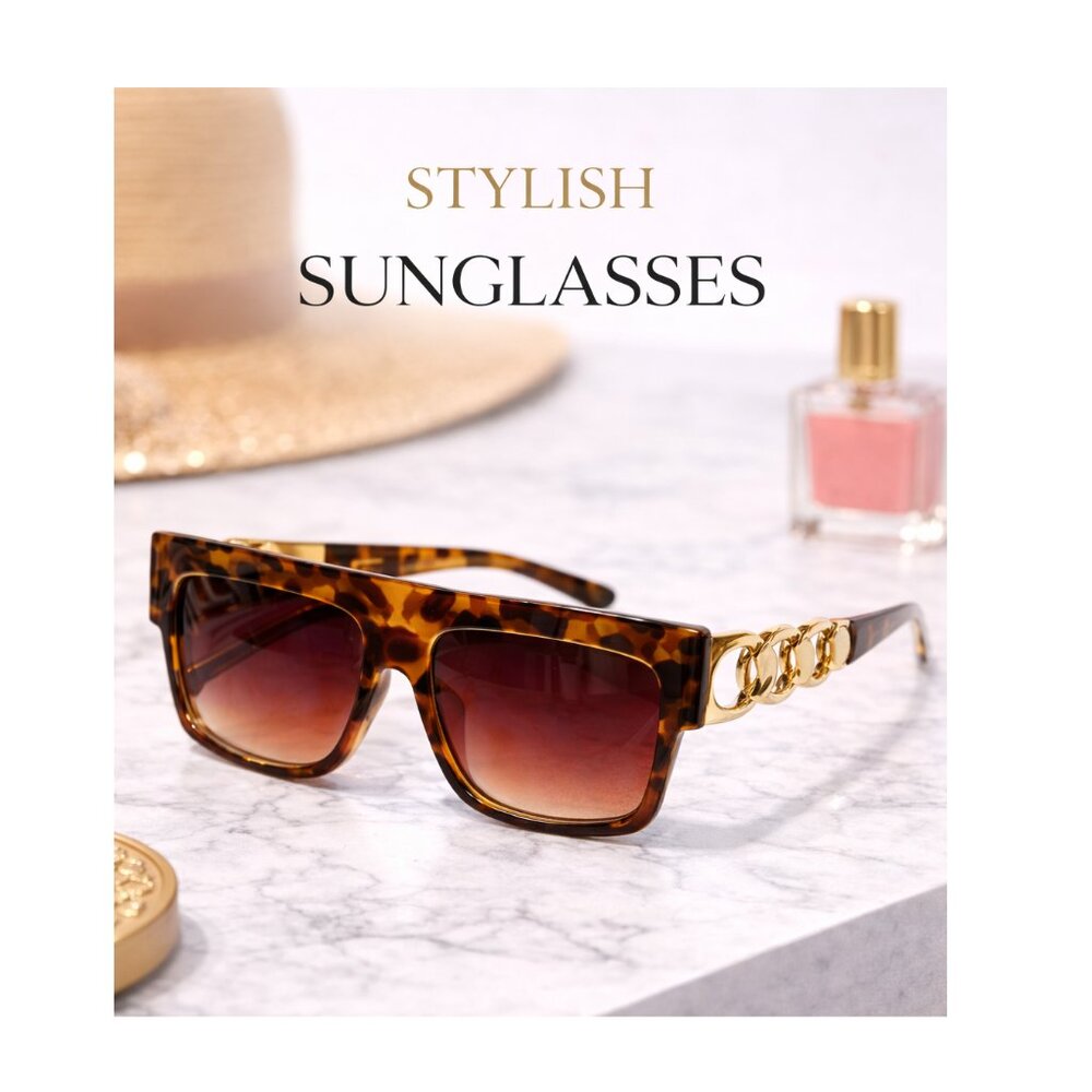 Gold Chain Temple Sunglasses